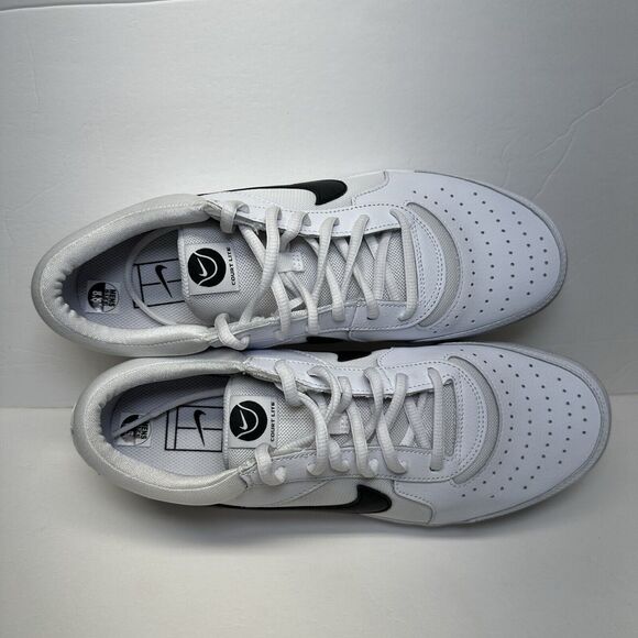 Nike Zoom Court Lite 3 Tennis Shoes Sneakers White Black DH0626100 Mens Size 8.5 - Picture 7 of 8